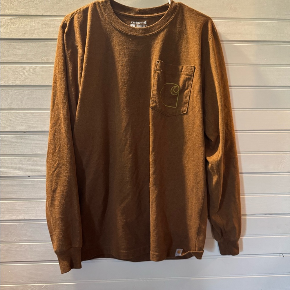 Carhartt Men's Chestnut Long Sleeve Tee